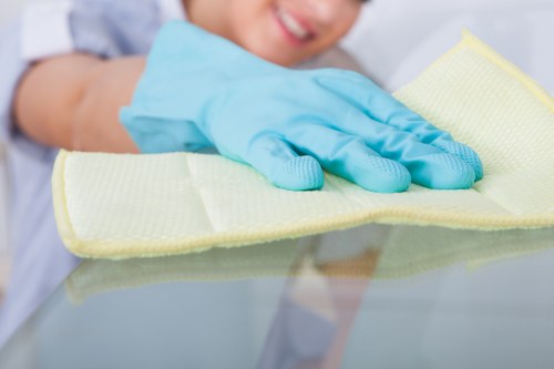 Cleaning a bathroom as part of end of tenancy cleaning