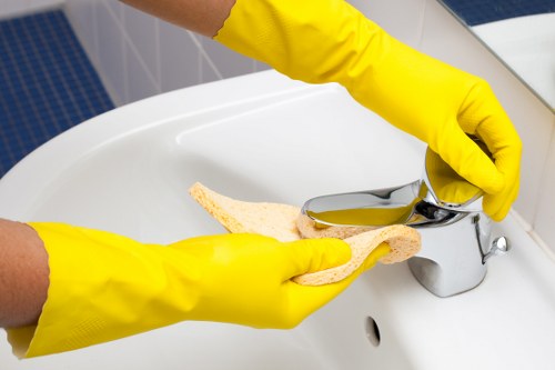 Local post-construction cleaning team working in an Uxbridge home